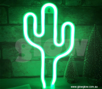 Glow Neon Cactus Wall or Window Light|Glow Neon Cactus Wall or Window USB or Battery Light