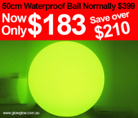 Glow LED waterproof sphere ball 50cm|Glow Illuminated LED waterproof sphere ball 50cm