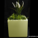 Glow LED Square Cube plant pot|Glow Illuminated LED Square Cube plant pot